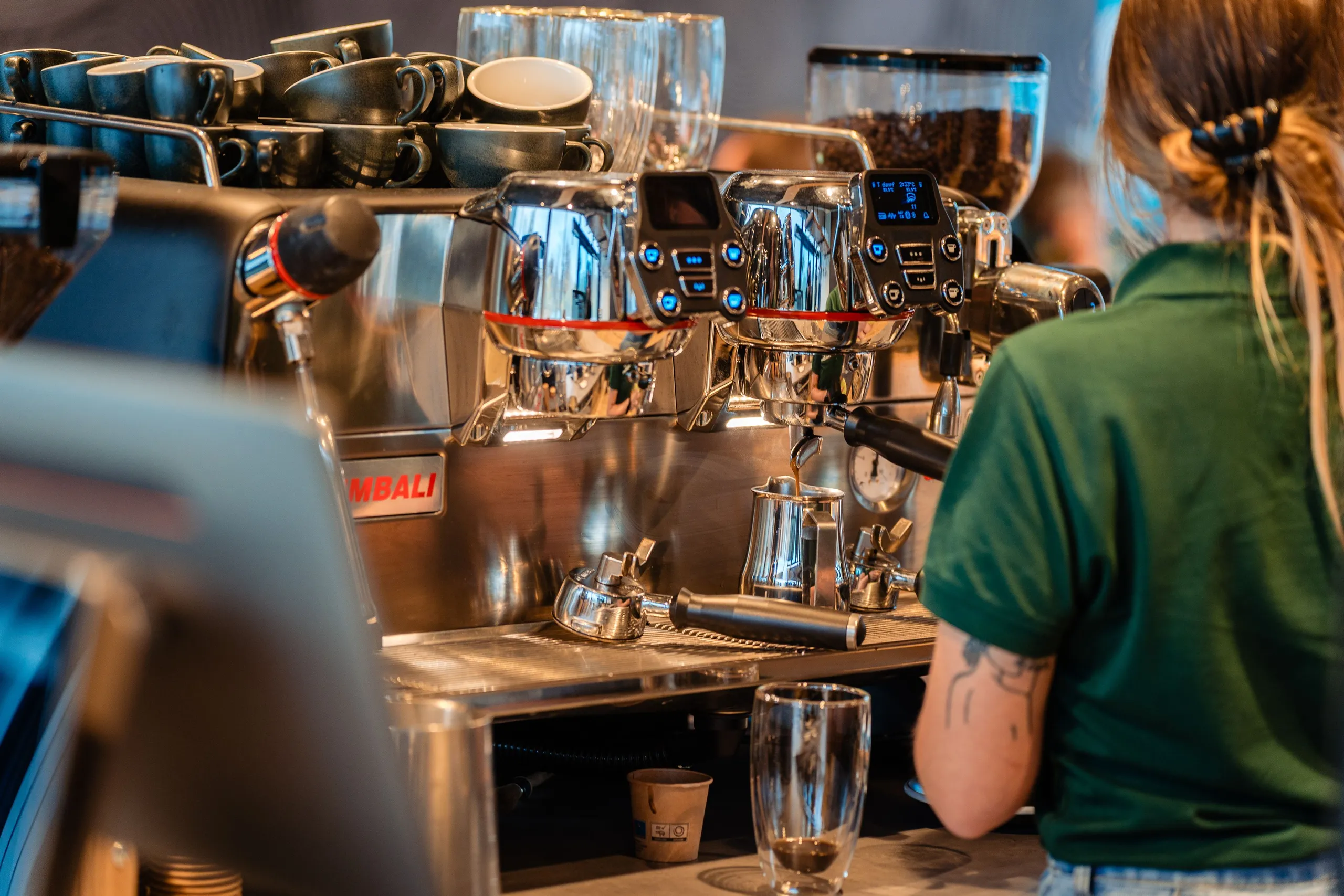 Kaffeemaschine Siebträger Bäckerei Bruckner